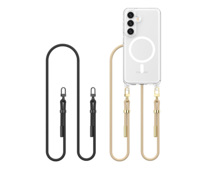 Etui do telefonów Tech-Protect Flexair Chain Magsafe do Samsung Galaxy S25 Black & Taupe